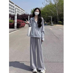 港風時尚超好看冰絲連帽透氣防曬衣服女夏季歐貨爆款薄款開衫外套