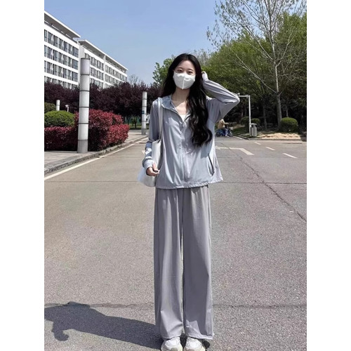 港風時尚超好看冰絲連帽透氣防曬衣服女夏季歐貨爆款薄款開衫外套