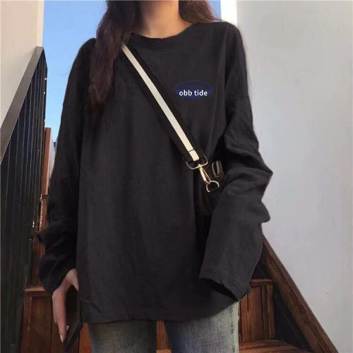 白色打底衫女寬鬆2025年新款韓版學生內搭體恤上衣ins潮長袖t恤女