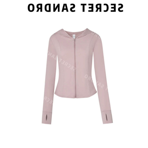 oajer歐紀兒女裝店鷗同款夏日款運動風修身長袖連帽防曬衫外套女