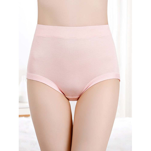 2-4條莫代爾純棉三角內褲女高腰竹纖維全棉加肥加大碼200斤紅短褲