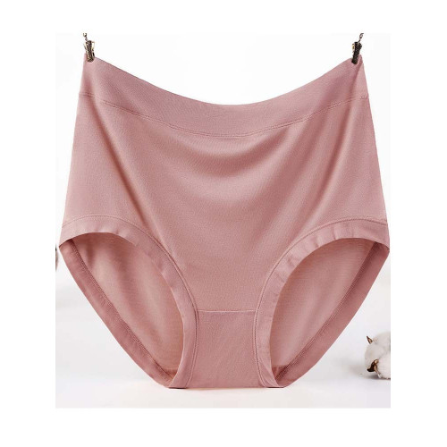 2-4條莫代爾純棉三角內褲女高腰竹纖維全棉加肥加大碼200斤紅短褲