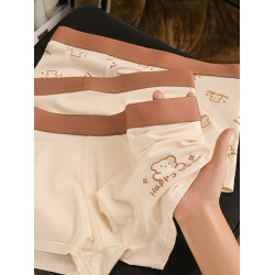 2026新款男士內褲男款純棉抗菌四角褲頭青少年男生可愛小熊平角褲