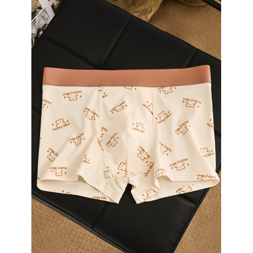 2026新款男士內褲男款純棉抗菌四角褲頭青少年男生可愛小熊平角褲