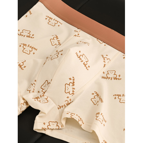 2026新款男士內褲男款純棉抗菌四角褲頭青少年男生可愛小熊平角褲