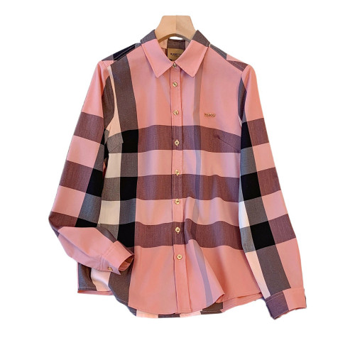 格子襯衫女長袖2025春秋新款修身棉襯衣經典上衣時尚復古打底衫潮