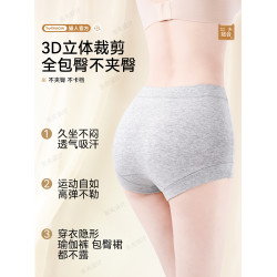 貓人純棉小平角內褲女士全棉10A抗菌2026新款女式四角褲女生短褲