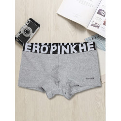 PinkHero男士平角內褲運動長款中腰舒適一片式棉質透氣大碼四角褲