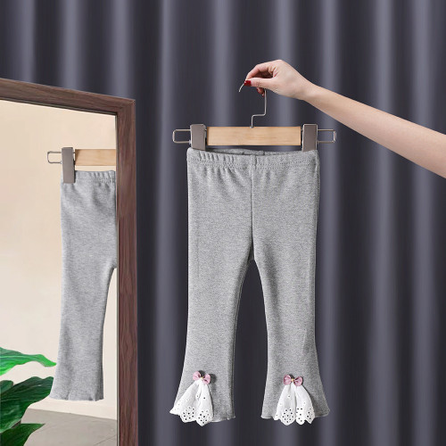 兒1童打底褲女2童長褲女寶寶2024春秋外穿棉質褲子韓版新款洋氣潮