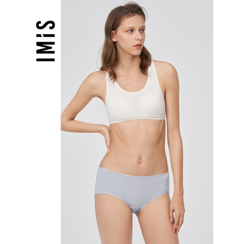 3條9折丨愛美麗商場同款舒適春夏棉質純色不夾臀內褲女高腰平角褲