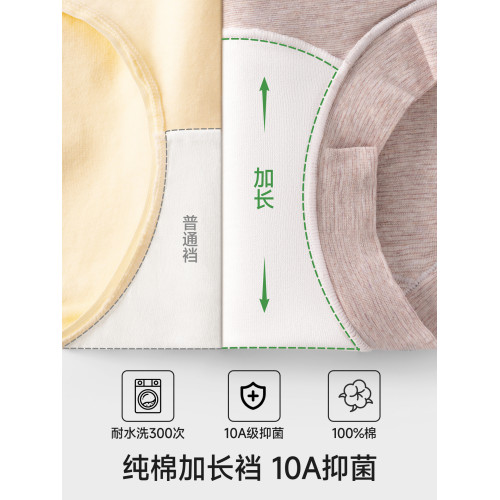 都市麗人醫用棉內褲女士純棉抗菌加長襠2026新款高腰收腹平角短褲