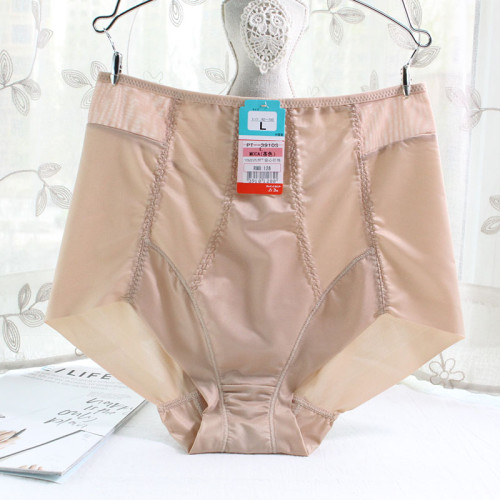 出口日本束腰收腹提臀包臀冰絲塑身無痕純棉襠女士平角運動內褲