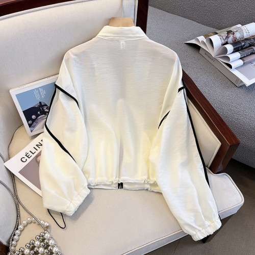 廣州十三行爆款~撞色設計輕薄防紫外線防曬衣+短褲兩件套裝女夏季