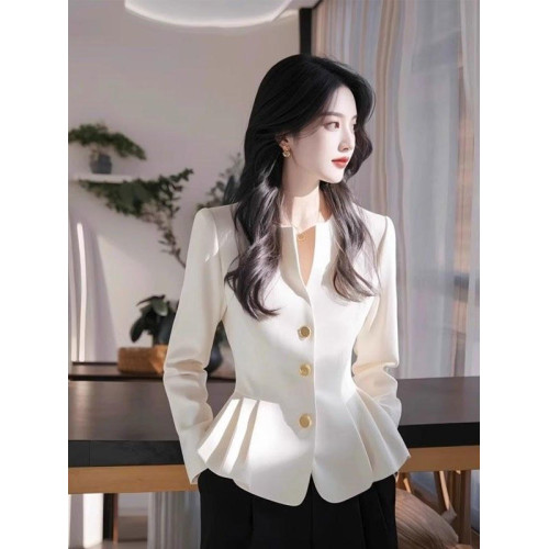 法式氣質收腰白色襯衫女2025春季新款輕奢高級感洋氣獨特別致上衣