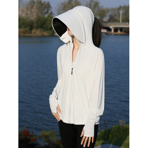 防曬衣女2025新款大帽簷夏季冰絲皮膚衣外套輕薄透氣寬鬆防曬服