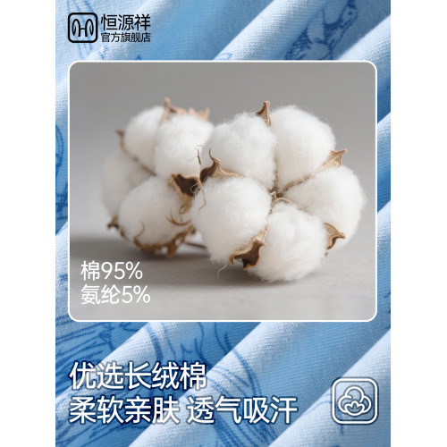 恒源祥男士純棉內褲青少年男生抑菌四角短褲運動男款褲衩2025新款