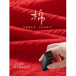 本命年紅色內褲女士平角純棉100%全棉襠抗菌新娘結婚禮物四角短褲