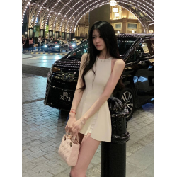 小洋裝名媛高級A字短裙氣質女裝高級感春夏季新款修身背心連衣裙