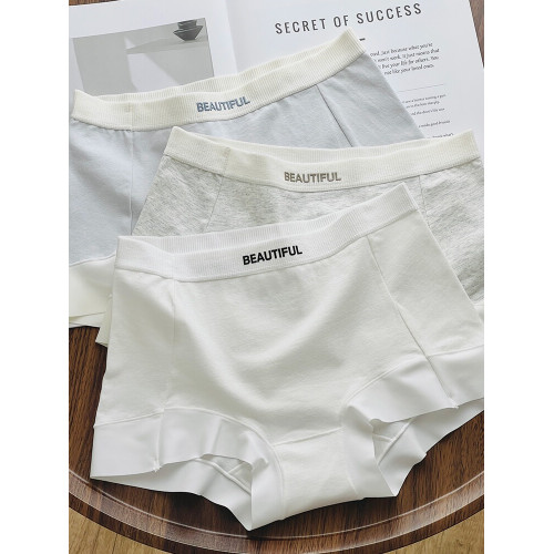 A類抗菌平角內褲少女生純棉高中生初中生學生發育期女孩四角短褲