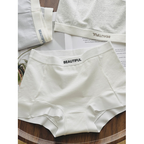 A類抗菌平角內褲少女生純棉高中生初中生學生發育期女孩四角短褲