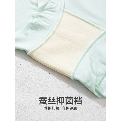 黛絲少女內褲80支莫代爾無痕女士四角短褲中腰大碼透氣薄款平角褲