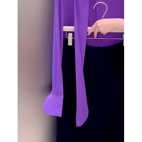 法式高級感設計感系帶襯衫女2025新款時尚大氣顯瘦百搭長袖襯衣潮