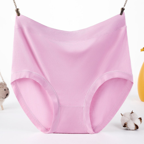 2-4條莫代爾棉三角內褲女士高腰竹纖維加肥加大碼紅色200斤短褲頭