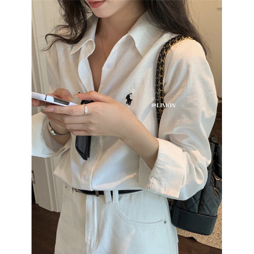 純棉麻防曬襯衫女上衣夏季天輕薄款外套亞麻開衫外搭寬鬆長袖襯衣