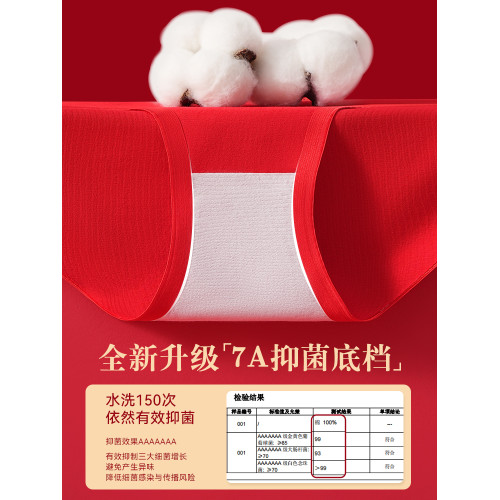 貓人本命年紅色內褲女士純棉抗菌襠2025新款蛇年結婚禮物襪子短褲