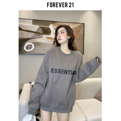 秋冬加絨加厚潮牌灰色衛衣女寬鬆遮屁股上衣寬鬆中長款復古慵懶風