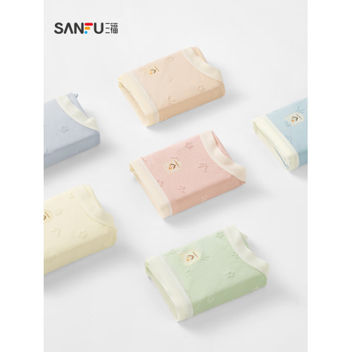 三福中腰女士內褲女透氣舒適包臀抗菌純棉襠無痕學生女生底褲女