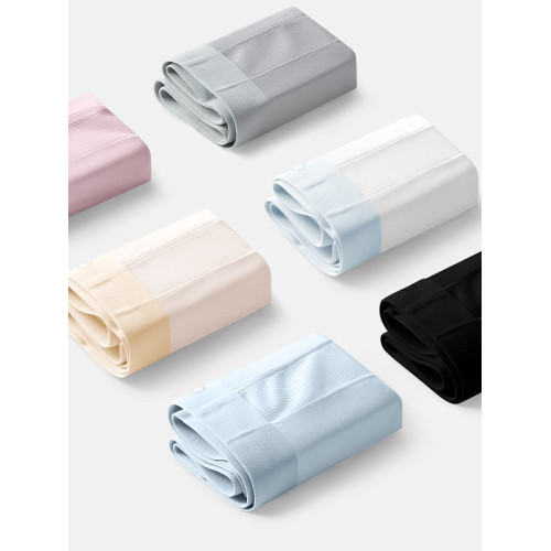 女士平角內褲安全褲二合一中腰莫代爾冰絲無痕大碼四角透氣短褲頭