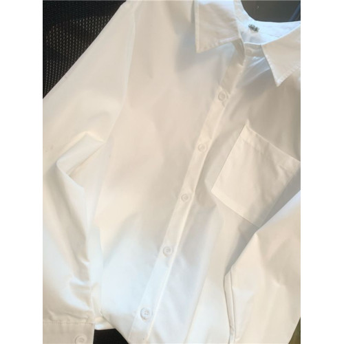 原創JK製服襯衫女長袖白色基礎款春秋季款外穿內搭學院風寬鬆上衣