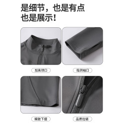 白色防曬衣女夏2025新款立領收腰顯瘦開衫長袖修身防紫外線瑜珈服