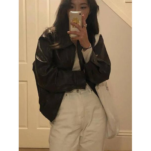 短款黑色皮衣外套女2025年春秋新款酷颯風小個子爆款機車氣質復古