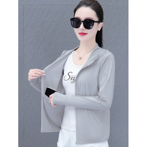 夏季冰絲防曬衣女款2025新款中年透氣防紫外線開衫服時尚薄款外套