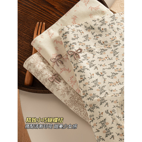 貓人平角內褲女士純棉7a級抗菌2025新款全棉加長襠中腰印花四角褲