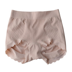 貝萊婭2758中腰包臀提臀平角褲無痕邊無縫內褲女蠶絲內襠三角褲