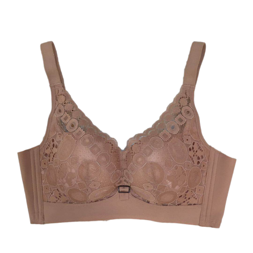 古妃小胸聚攏顯大AB杯中厚杯無鋼圈調整型收副乳蕾絲文胸罩內衣女