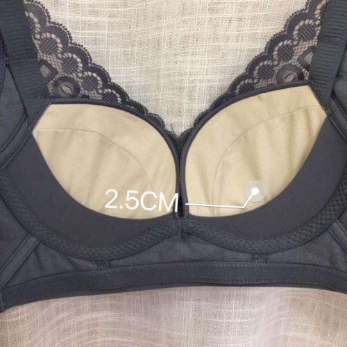 古妃小胸聚攏顯大AB杯中厚杯無鋼圈調整型收副乳蕾絲文胸罩內衣女