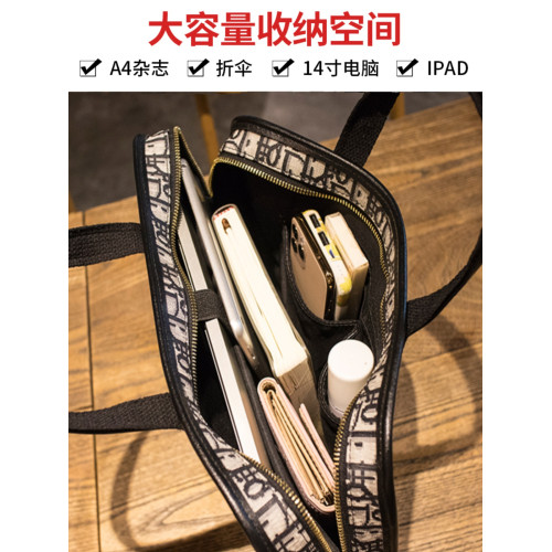 筆記型電腦包包女款華爲14寸適用蘋果13簡約手提包15.6公文包女士