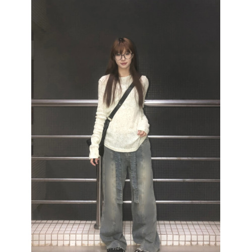 美式復古辣妹卡其色長袖防曬衣女夏季小衆寬鬆薄紗微透罩衫上衣潮