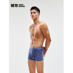 健將男士內褲男純棉抗菌襠四角褲男生寬鬆透氣青少年運動平角短褲