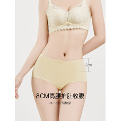 蝶安芬高腰內褲女2026新款純棉收腹平角提臀三角褲頭大碼媽媽短褲