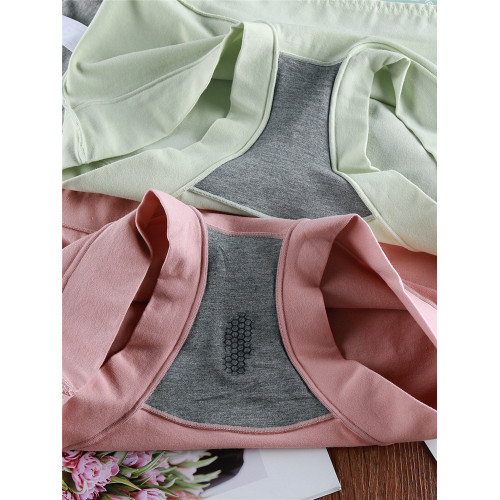 石墨烯抗菌平角純棉內褲少女收腹中腰全棉2025新款四角大碼胖mm