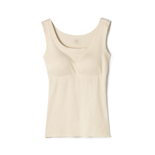 9魅NN0W0002德絨發熱保暖內衣帶胸墊無痕美背背心女冬