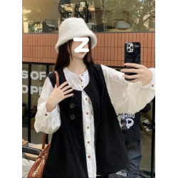 法式長袖洋氣襯衫2025秋季大碼胖MM中式復古通勤慵懶甜美女生上衣