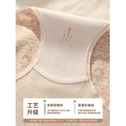 貓人內褲女士純棉2025新款A類抗菌全棉加長襠無痕印花女生三角褲
