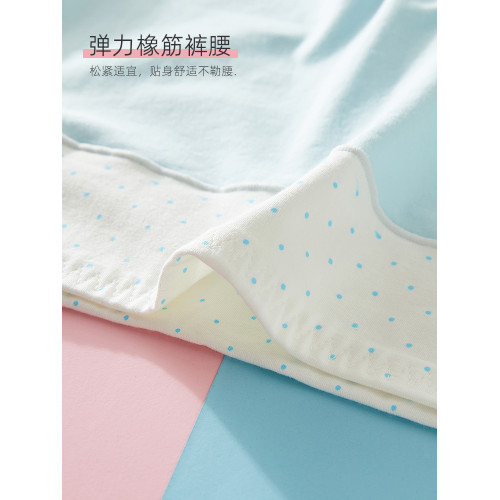 平角內褲女A類純棉高腰大碼少女發育期高初中生防走光抗菌四角褲