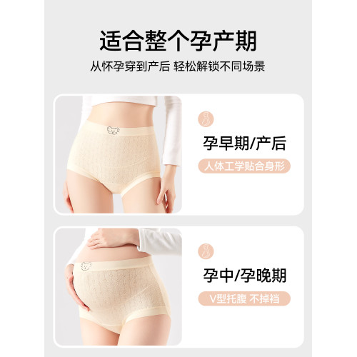 都市麗人孕婦內褲女士純棉抗菌襠2025新款孕早中晚期無痕高腰托腹